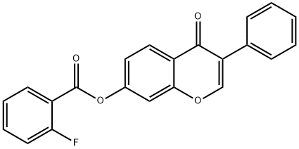 4-oxo-3-phenyl-4H-chromen-7-yl 2-fluorobenzoate Struktur