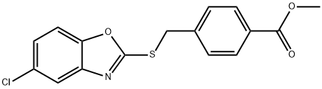 methyl 4-{[(5-chloro-1,3-benzoxazol-2-yl)sulfanyl]methyl}benzoate Struktur