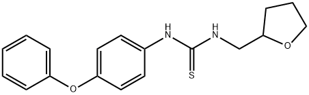 N-(4-phenoxyphenyl)-N'-(tetrahydro-2-furanylmethyl)thiourea Struktur