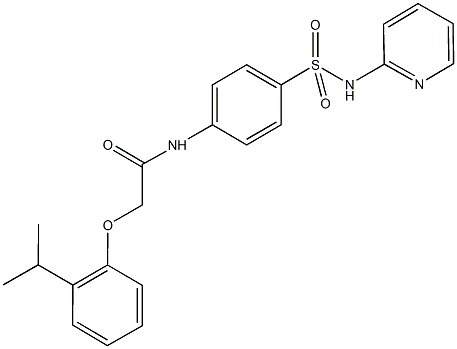 2-(2-isopropylphenoxy)-N-{4-[(2-pyridinylamino)sulfonyl]phenyl}acetamide Struktur