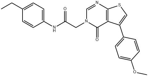 N-(4-ethylphenyl)-2-(5-(4-methoxyphenyl)-4-oxothieno[2,3-d]pyrimidin-3(4H)-yl)acetamide Struktur