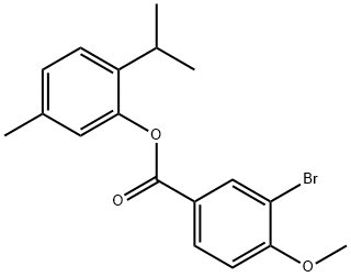 2-isopropyl-5-methylphenyl 3-bromo-4-methoxybenzoate Struktur