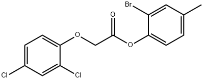 2-bromo-4-methylphenyl (2,4-dichlorophenoxy)acetate Struktur