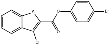 4-bromophenyl 3-chloro-1-benzothiophene-2-carboxylate Struktur