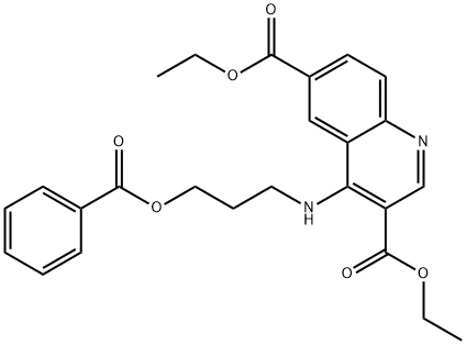 diethyl 4-{[3-(benzoyloxy)propyl]amino}-3,6-quinolinedicarboxylate Struktur