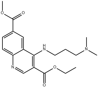 3-ethyl 6-methyl 4-{[3-(dimethylamino)propyl]amino}-3,6-quinolinedicarboxylate Struktur