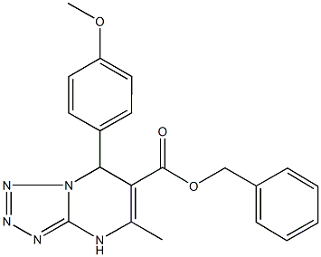 benzyl 7-(4-methoxyphenyl)-5-methyl-4,7-dihydrotetraazolo[1,5-a]pyrimidine-6-carboxylate Struktur