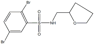 2,5-dibromo-N-(tetrahydro-2-furanylmethyl)benzenesulfonamide Struktur