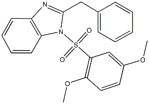 2-benzyl-1-[(2,5-dimethoxyphenyl)sulfonyl]-1H-benzimidazole Struktur