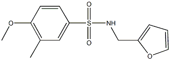 N-(2-furylmethyl)-4-methoxy-3-methylbenzenesulfonamide Struktur