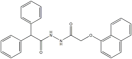 N'-[(1-naphthyloxy)acetyl]-2,2-diphenylacetohydrazide Struktur