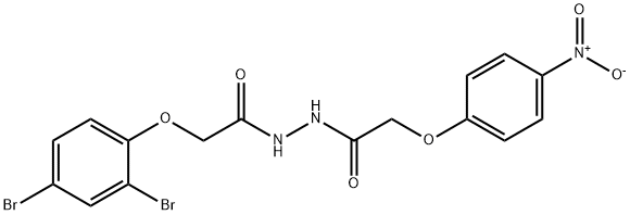 2-(2,4-dibromophenoxy)-N'-({4-nitrophenoxy}acetyl)acetohydrazide Struktur