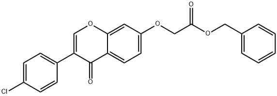 benzyl {[3-(4-chlorophenyl)-4-oxo-4H-chromen-7-yl]oxy}acetate Struktur