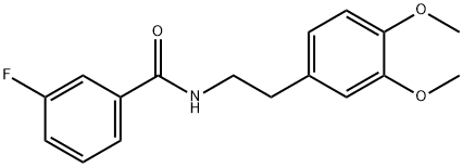 N-[2-(3,4-dimethoxyphenyl)ethyl]-3-fluorobenzamide Struktur