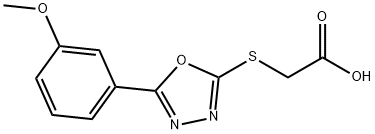 {[5-(3-methoxyphenyl)-1,3,4-oxadiazol-2-yl]sulfanyl}acetic acid Struktur