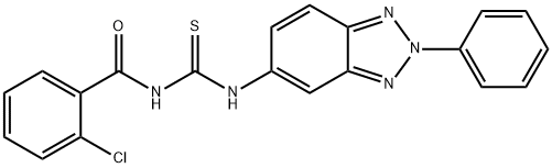 N-(2-chlorobenzoyl)-N'-(2-phenyl-2H-1,2,3-benzotriazol-5-yl)thiourea Struktur