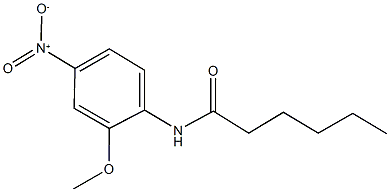 N-{4-nitro-2-methoxyphenyl}hexanamide Struktur