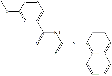 N-(3-methoxybenzoyl)-N'-(1-naphthyl)thiourea Struktur