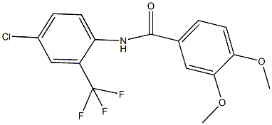 N-[4-chloro-2-(trifluoromethyl)phenyl]-3,4-dimethoxybenzamide Struktur