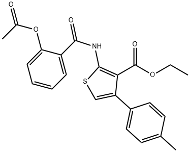 ethyl 2-{[2-(acetyloxy)benzoyl]amino}-4-(4-methylphenyl)-3-thiophenecarboxylate Struktur