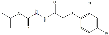 tert-butyl 2-[(4-bromo-2-chlorophenoxy)acetyl]hydrazinecarboxylate Struktur