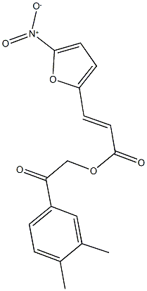 2-(3,4-dimethylphenyl)-2-oxoethyl 3-{5-nitro-2-furyl}acrylate Struktur