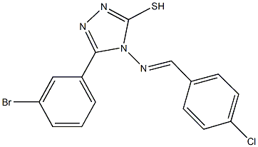 5-(3-bromophenyl)-4-[(4-chlorobenzylidene)amino]-4H-1,2,4-triazol-3-yl hydrosulfide Struktur