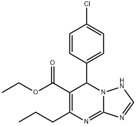 ethyl 7-(4-chlorophenyl)-5-propyl-4,7-dihydro[1,2,4]triazolo[1,5-a]pyrimidine-6-carboxylate Struktur