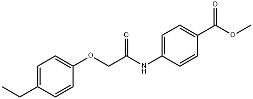 methyl 4-{[(4-ethylphenoxy)acetyl]amino}benzoate Struktur