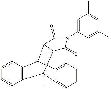 17-(3,5-dimethylphenyl)-1-methyl-17-azapentacyclo[6.6.5.0~2,7~.0~9,14~.0~15,19~]nonadeca-2,4,6,9,11,13-hexaene-16,18-dione Struktur