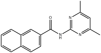 N-(4,6-dimethyl-2-pyrimidinyl)-2-naphthamide Struktur