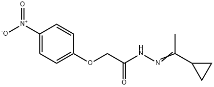 N'-(1-cyclopropylethylidene)-2-{4-nitrophenoxy}acetohydrazide Struktur