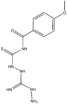 N-({2-[hydrazino(imino)methyl]hydrazino}carbothioyl)-4-methoxybenzamide Struktur