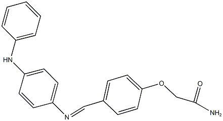 2-(4-{[(4-anilinophenyl)imino]methyl}phenoxy)acetamide Struktur