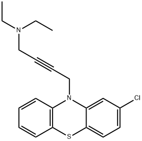 N-[4-(2-chloro-10H-phenothiazin-10-yl)-2-butynyl]-N,N-diethylamine Struktur