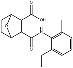 3-[(2-ethyl-6-methylanilino)carbonyl]-7-oxabicyclo[2.2.1]heptane-2-carboxylic acid Struktur