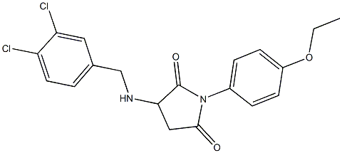 3-[(3,4-dichlorobenzyl)amino]-1-(4-ethoxyphenyl)-2,5-pyrrolidinedione Struktur