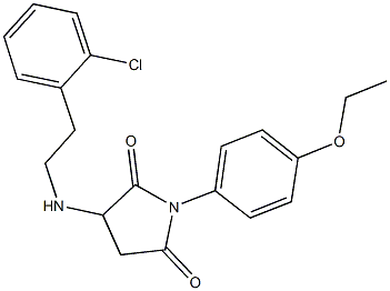 3-{[2-(2-chlorophenyl)ethyl]amino}-1-(4-ethoxyphenyl)-2,5-pyrrolidinedione Struktur