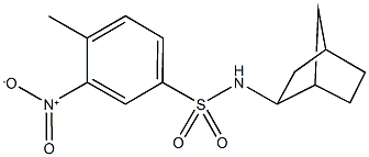 N-bicyclo[2.2.1]hept-2-yl-3-nitro-4-methylbenzenesulfonamide Struktur