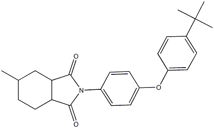 2-[4-(4-tert-butylphenoxy)phenyl]-5-methylhexahydro-1H-isoindole-1,3(2H)-dione Struktur