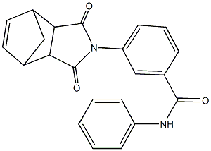 3-(3,5-dioxo-4-azatricyclo[5.2.1.0~2,6~]dec-8-en-4-yl)-N-phenylbenzamide Struktur