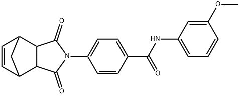 4-(3,5-dioxo-4-azatricyclo[5.2.1.0~2,6~]dec-8-en-4-yl)-N-(3-methoxyphenyl)benzamide Struktur