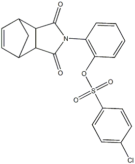 2-(3,5-dioxo-4-azatricyclo[5.2.1.0~2,6~]dec-8-en-4-yl)phenyl 4-chlorobenzenesulfonate Struktur