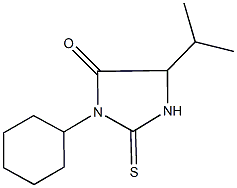 3-cyclohexyl-5-isopropyl-2-thioxoimidazolidin-4-one Struktur