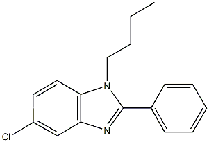 1-butyl-5-chloro-2-phenyl-1H-benzimidazole Struktur