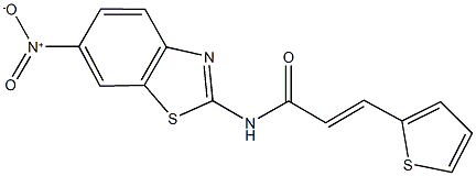 N-{6-nitro-1,3-benzothiazol-2-yl}-3-(2-thienyl)acrylamide Struktur