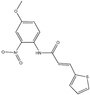 N-{2-nitro-4-methoxyphenyl}-3-(2-thienyl)acrylamide Struktur