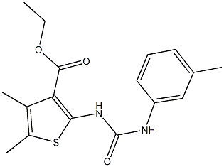 ethyl 4,5-dimethyl-2-[(3-toluidinocarbonyl)amino]-3-thiophenecarboxylate Struktur