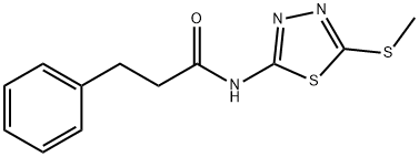 N-[5-(methylsulfanyl)-1,3,4-thiadiazol-2-yl]-3-phenylpropanamide Struktur