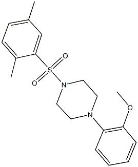 2-{4-[(2,5-dimethylphenyl)sulfonyl]-1-piperazinyl}phenyl methyl ether Struktur